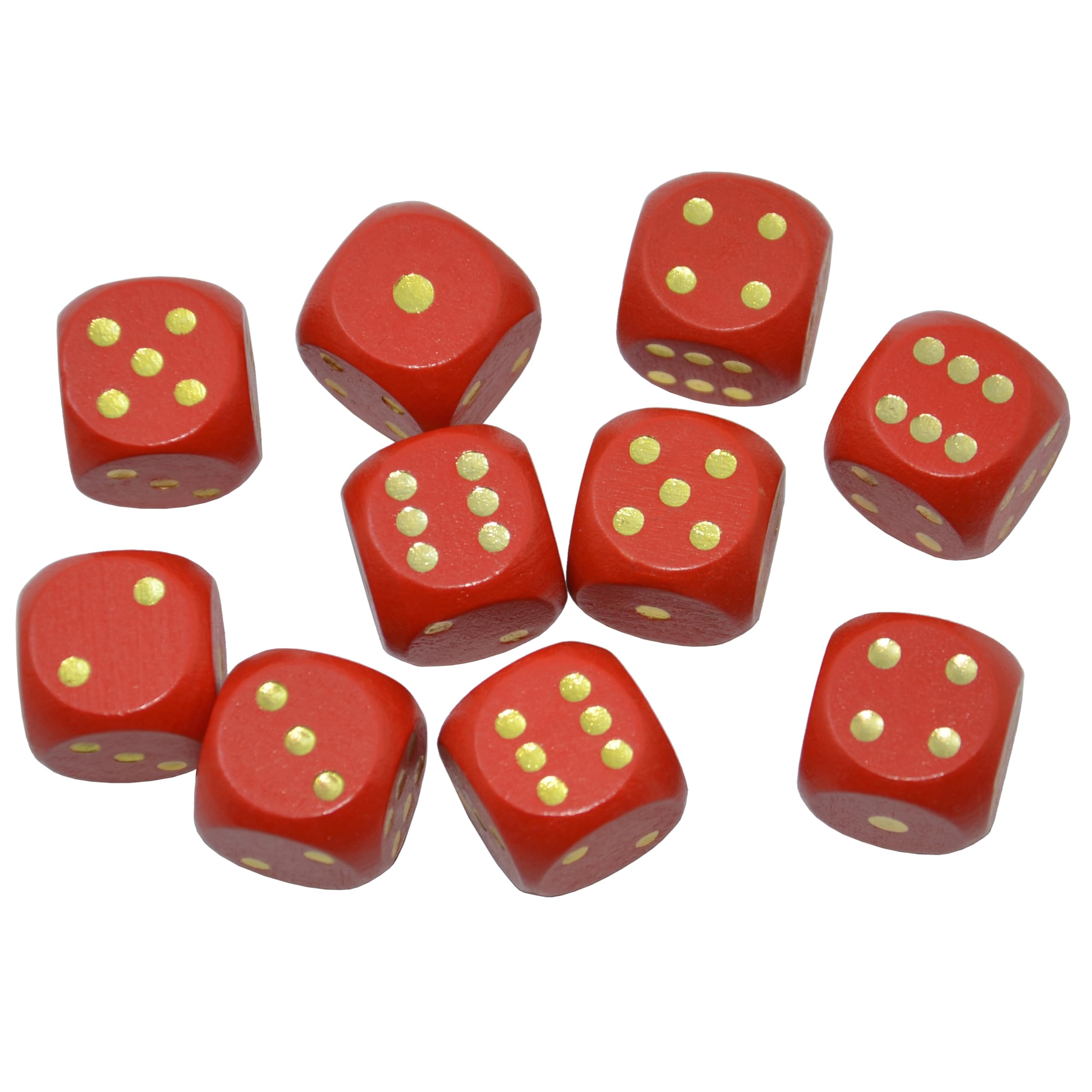 Amazon.com: StarMall Set of 10 16MM Six Sided D6 Round Wooden Dice